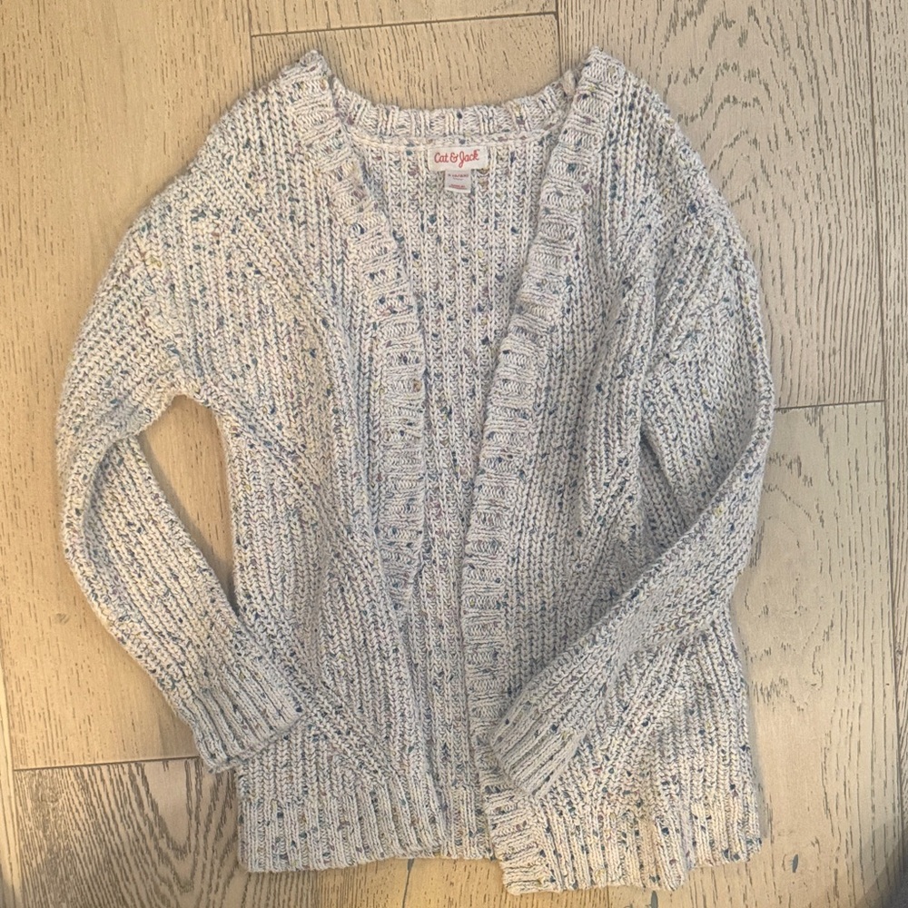 Cozy White Speckled Sweater